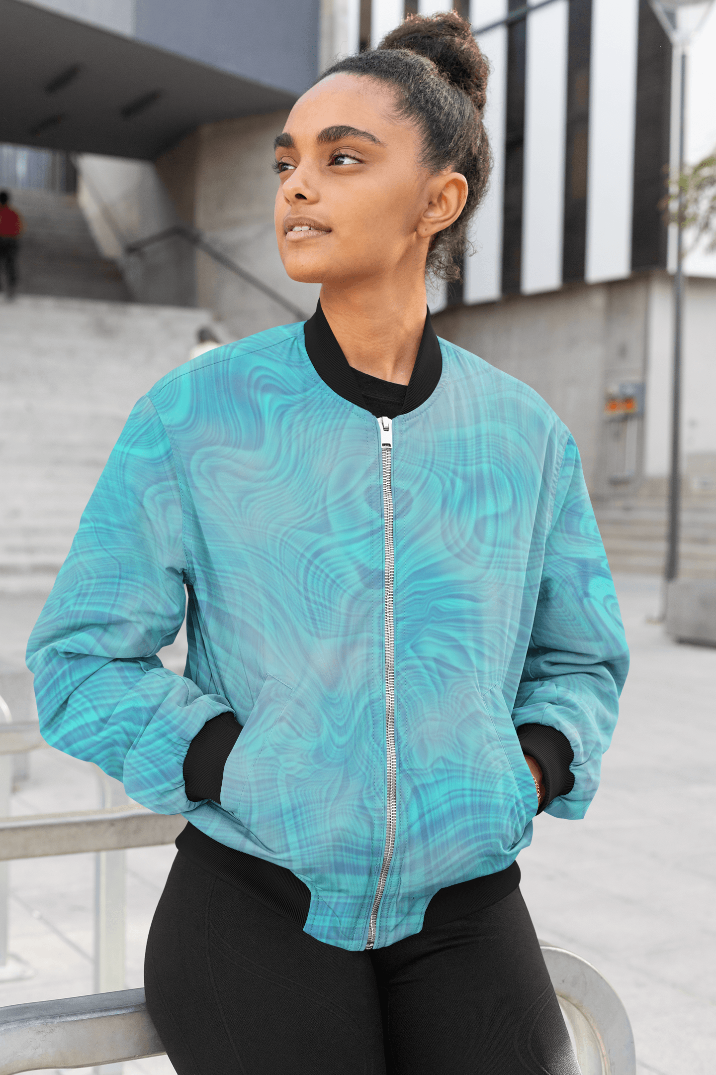 Abstract Tie & Dye Bomber Jacket - The Accessorys Official