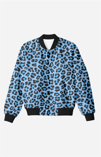 Blue Leopard Bomber Jacket - The Accessorys Official