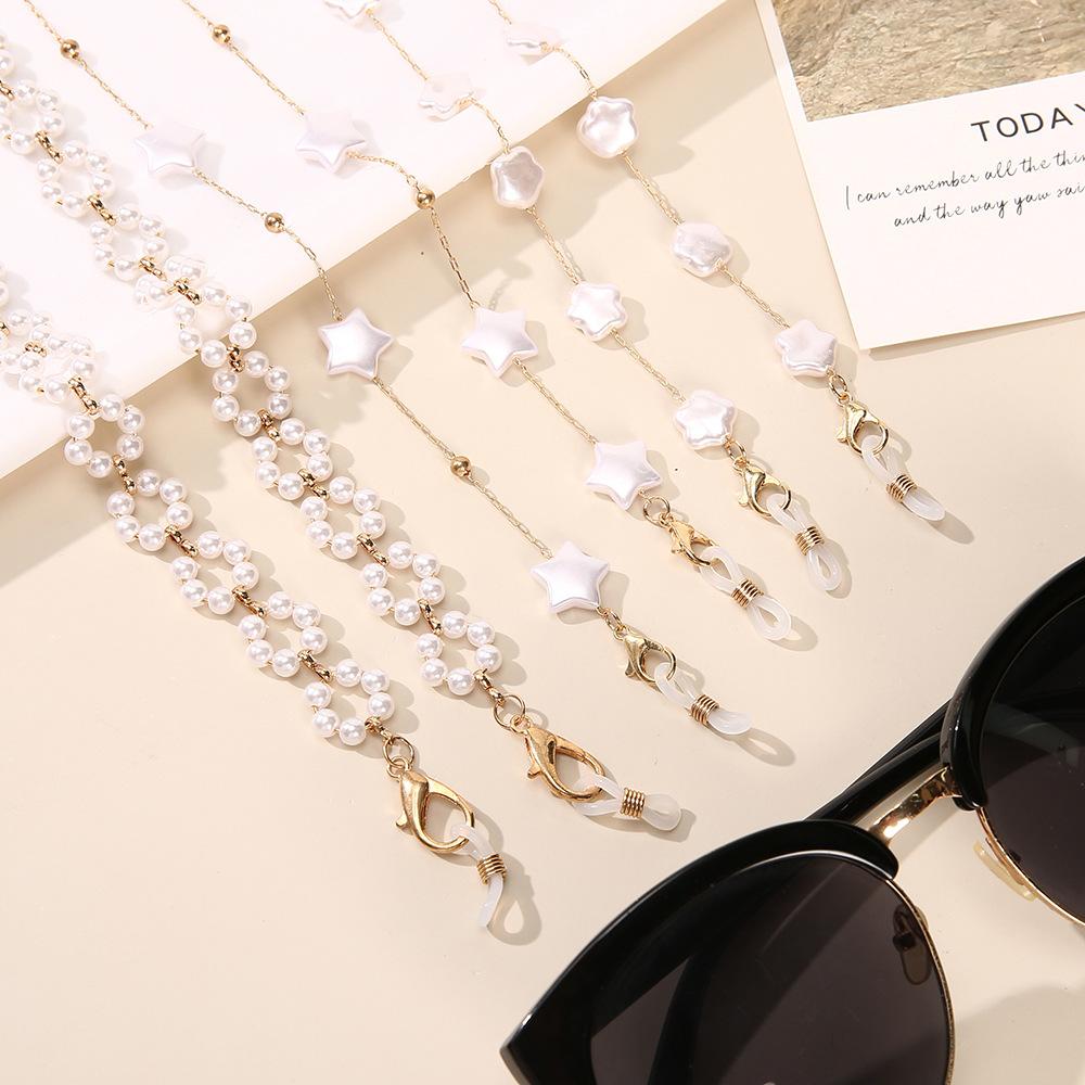 Flower Pearl Mask & Glasses Chain - The Accessorys Official