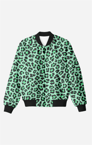 Green Leopard Bomber Jacket - The Accessorys Official