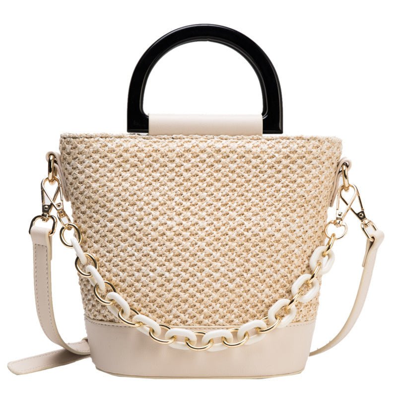 Hand Held Straw Woven Bag - The Accessorys Official