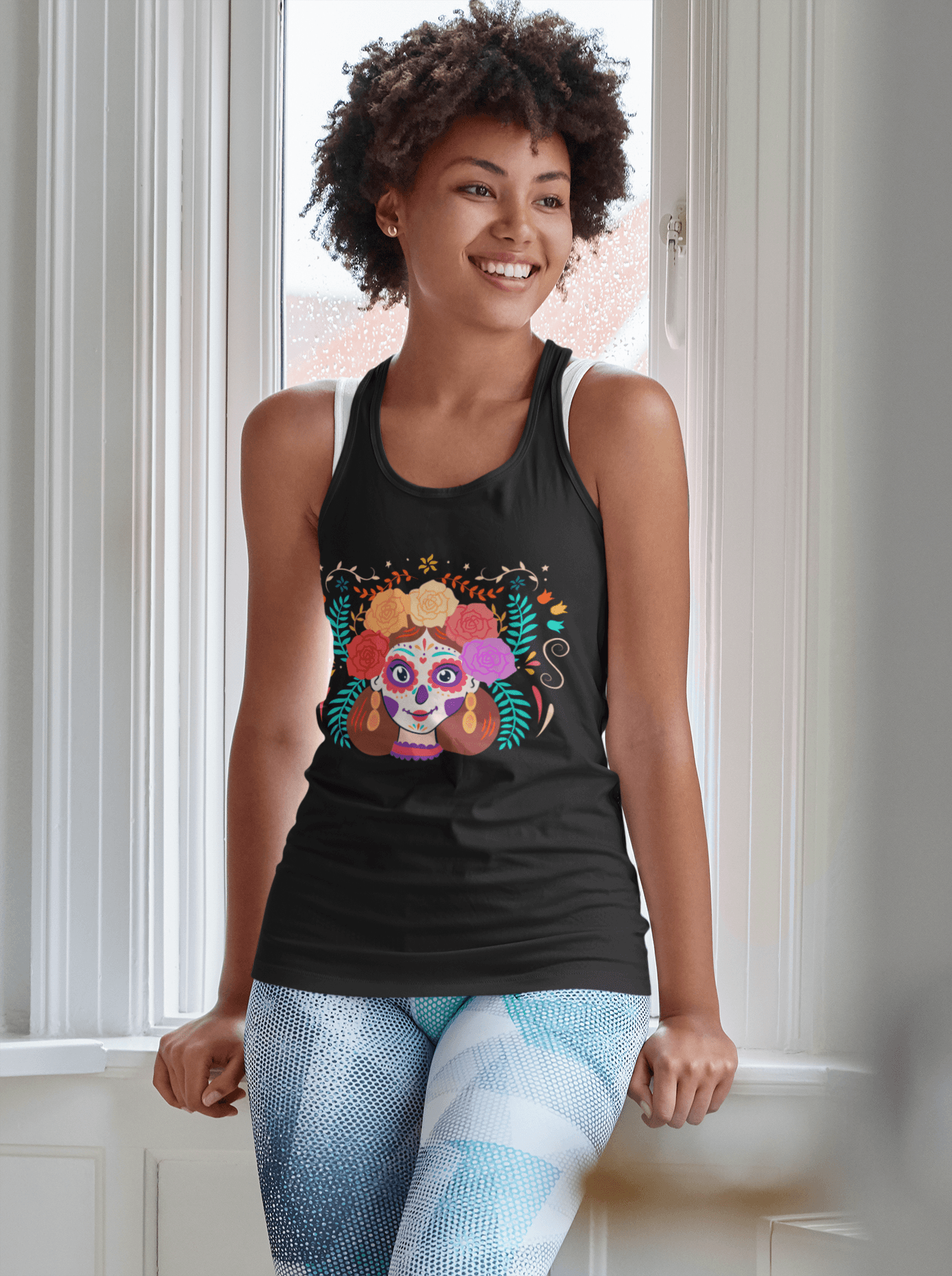 Mexican Skull Girl Tank Top - The Accessorys Official