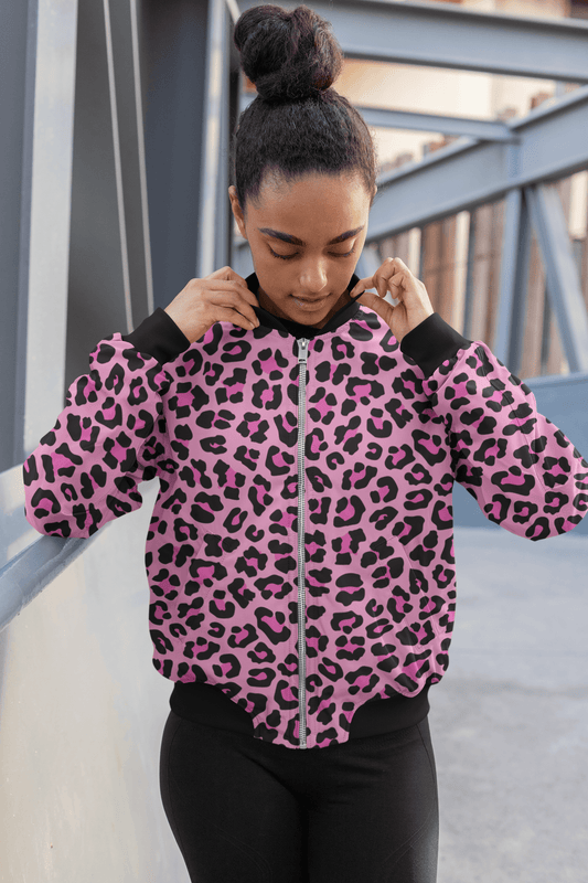 Pink Leopard Bomber Jacket - The Accessorys Official