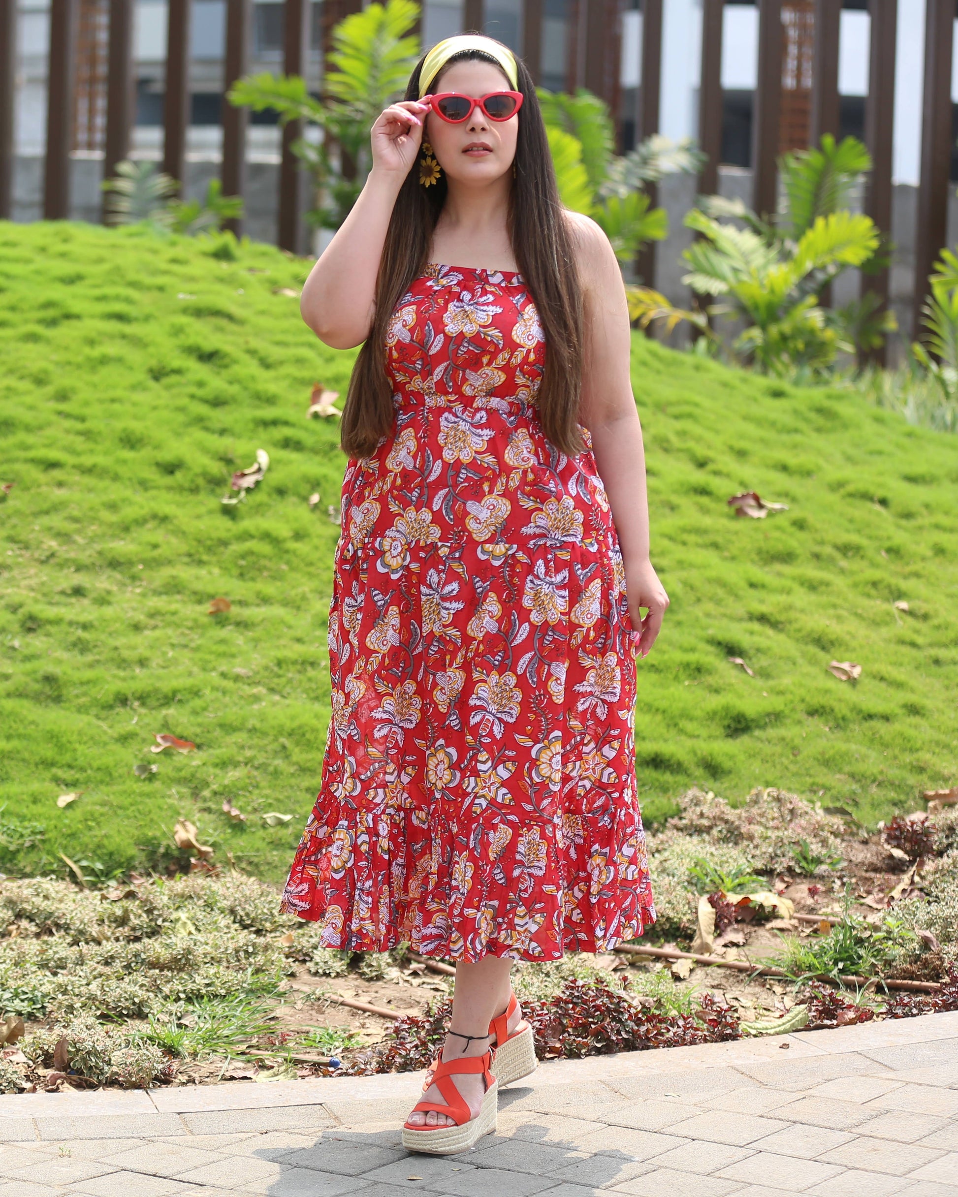 Pre Loved | Red Floral Dress - The Accessorys Official