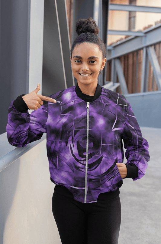 Purple Love Bomber Jacket - The Accessorys Official