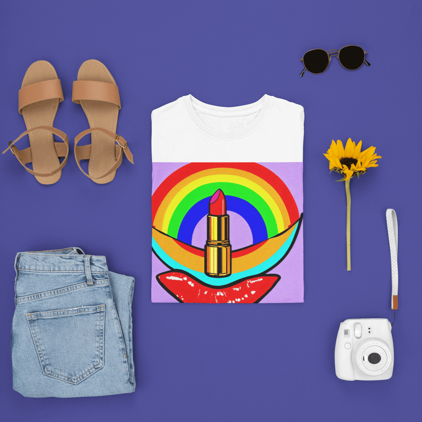 Rainbow Rouge Baggy T-Shirt - The Accessorys Official