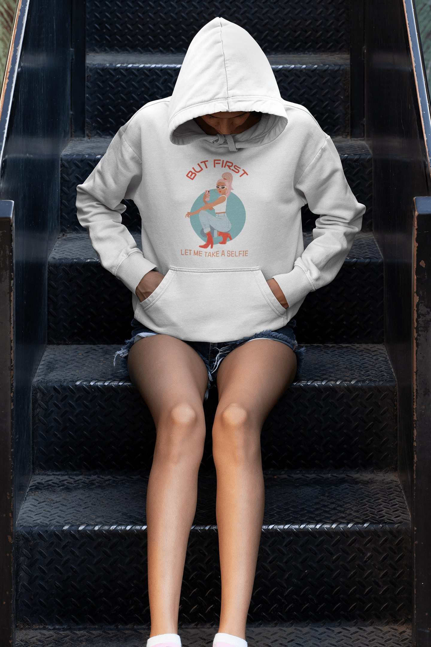 Selfie First Hooded Sweatshirt - The Accessorys Official