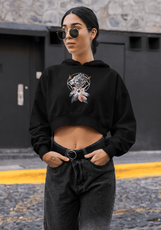 The Lone Wolf Crop Hoodie - The Accessorys Official