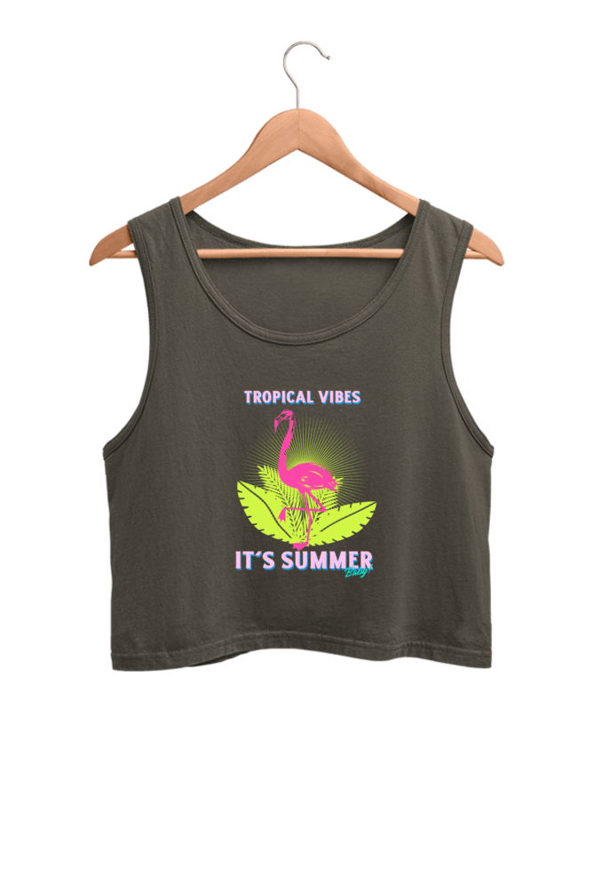 Tropical Vibes Crop Tank - The Accessorys Official
