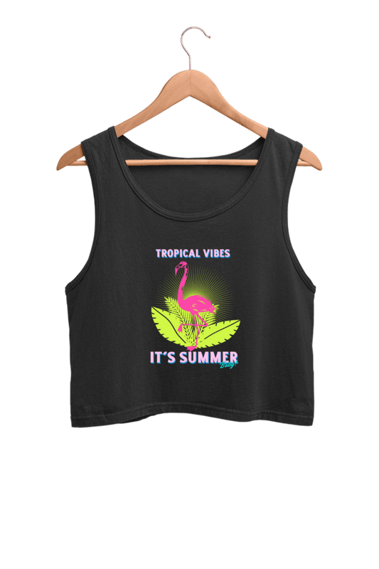 Tropical Vibes Crop Tank - The Accessorys Official