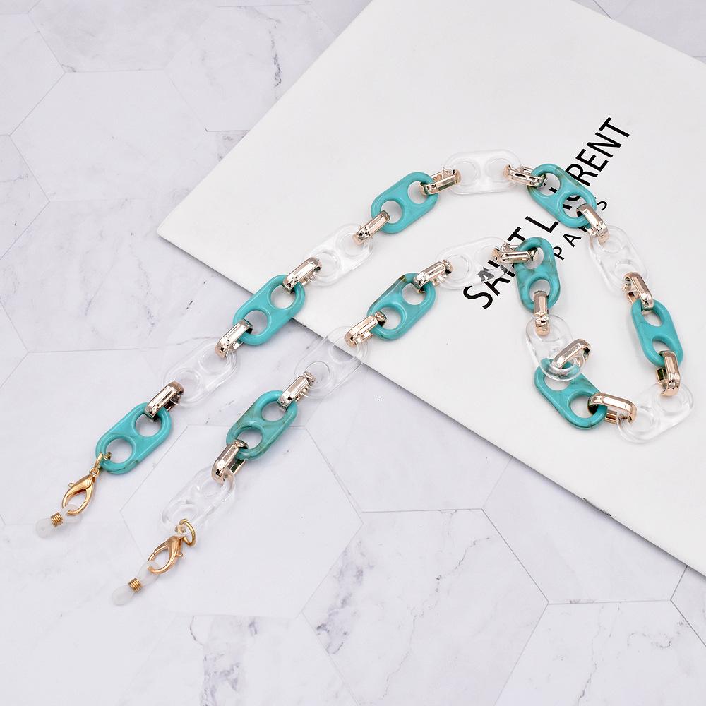 Turquoise Acrylic Mask & Glasses Chain - The Accessorys Official